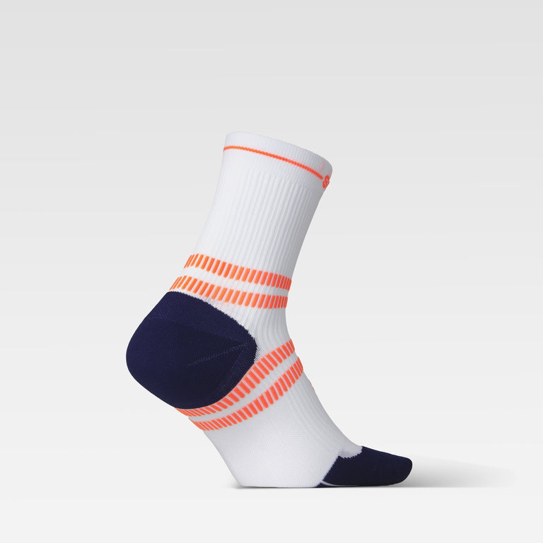 Running Ankle Socks Men White/Orange
