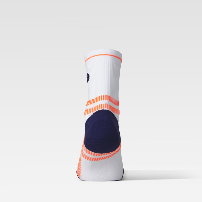 Running Ankle Socks Women White/Orange