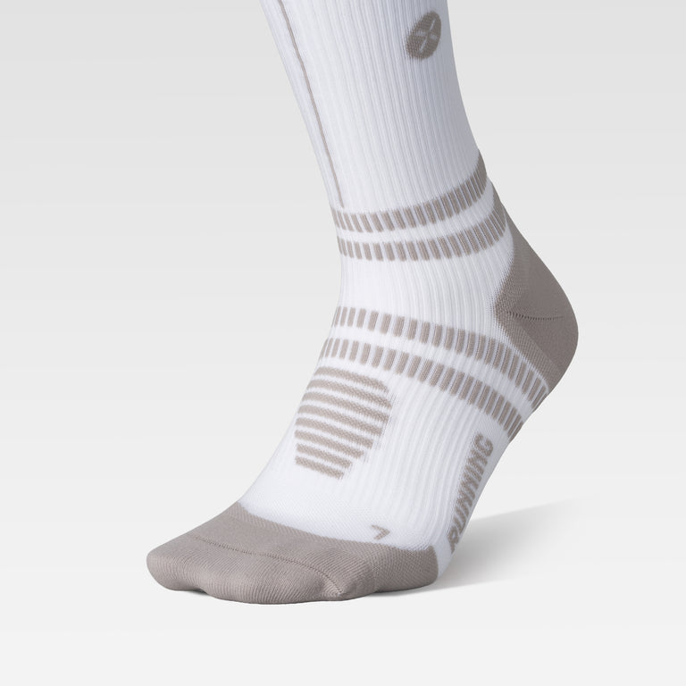 Running Socks Men White/Grey