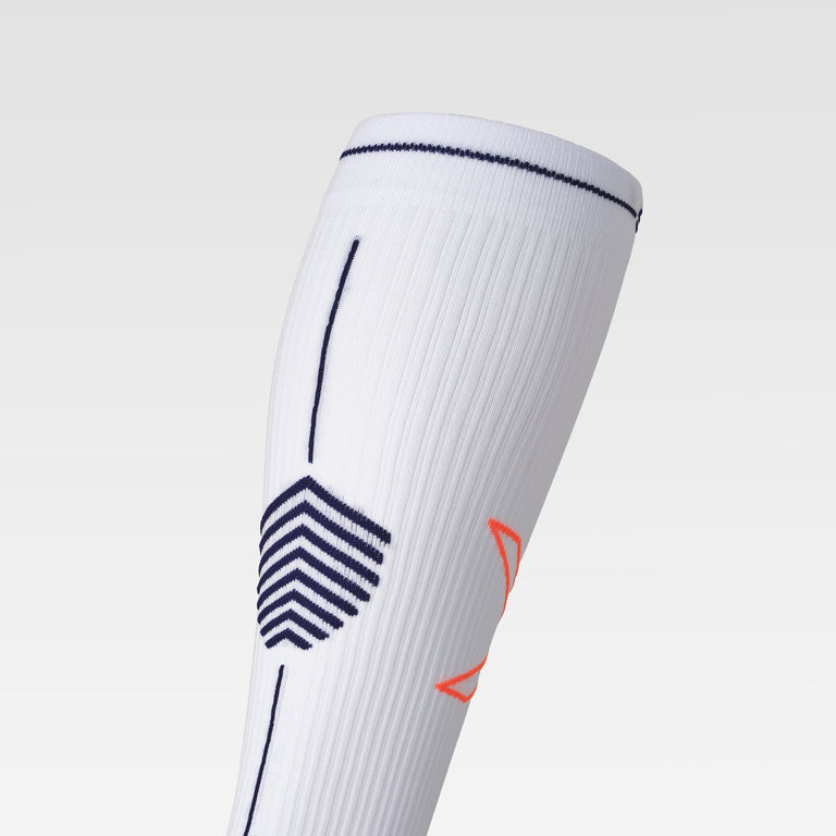 Running Socks Men White/Orange