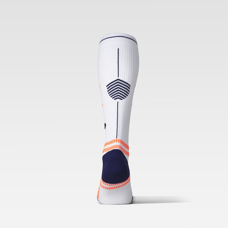 Running Socks Women White/Orange