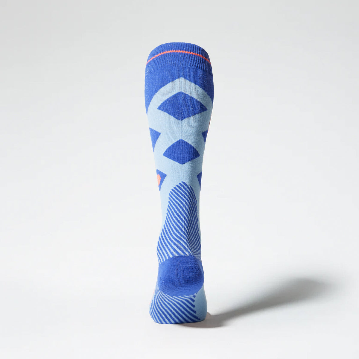 Merino Skiing Socks Men Sky Blue/Orange Fluo