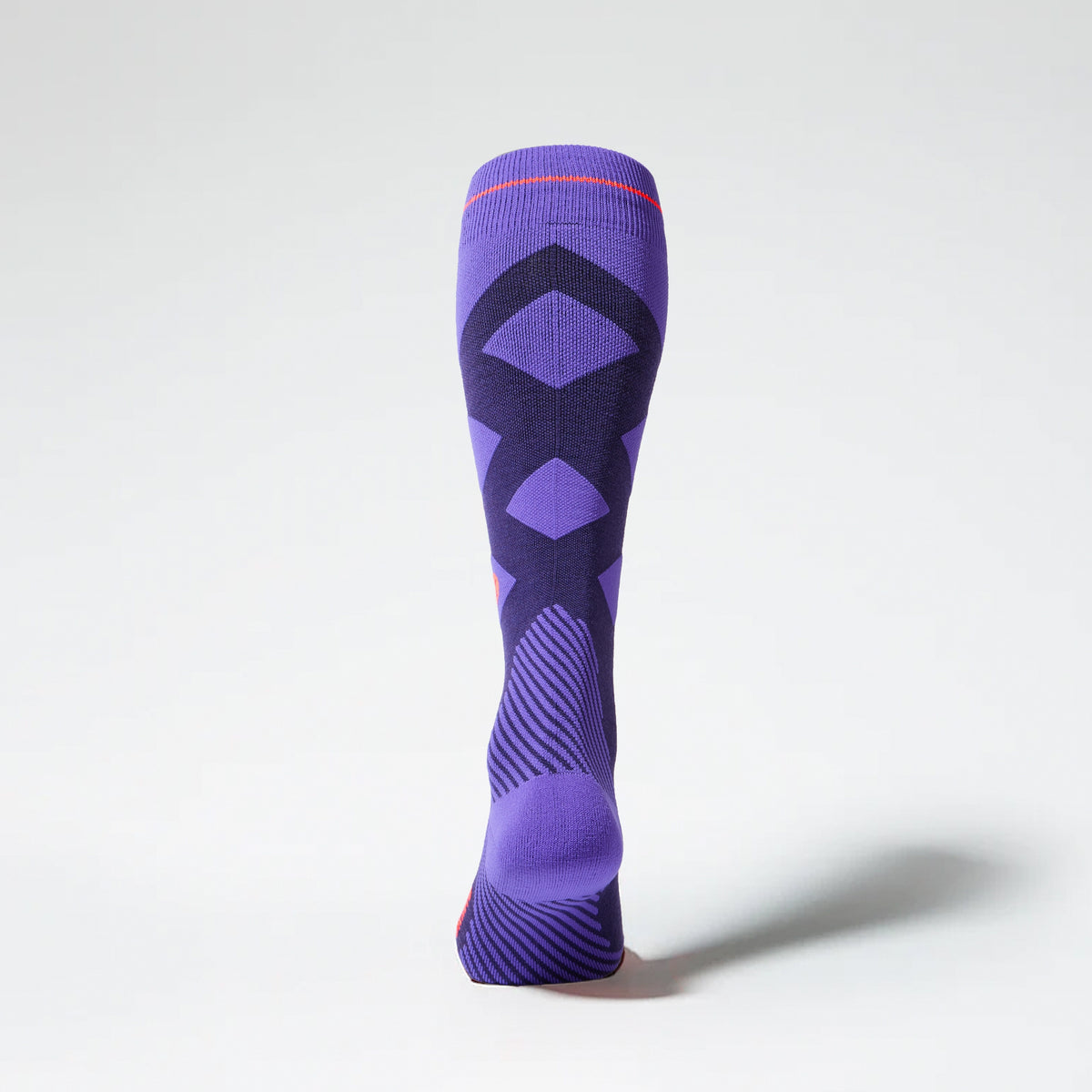 Merino Skiing Socks Women Purple/Orange Fluo